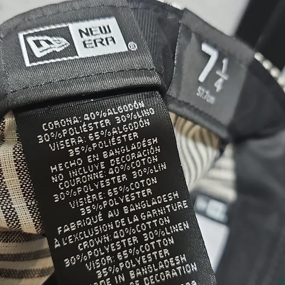 Cleveland Guardians Pinstriped Seersucker Promodel Hat Cap Size 7 1/4 New - Picture 6 of 8